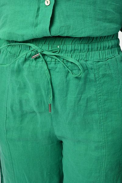 Orfeo Negro Women's - Straight Linen Pants, Comfortable Fit and Elastic Waist