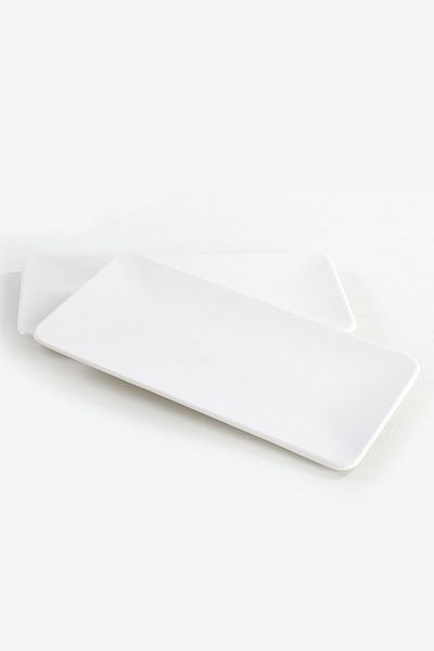 Keramika Matte White Siera Boat Plate 33 Cm 2 Pieces