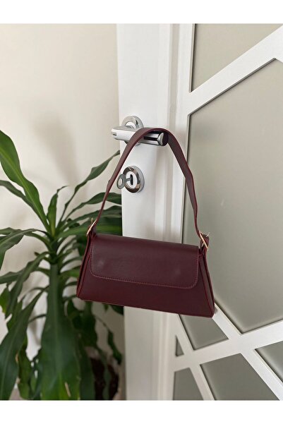 Butik Baget Bordo Kadın El Çantası