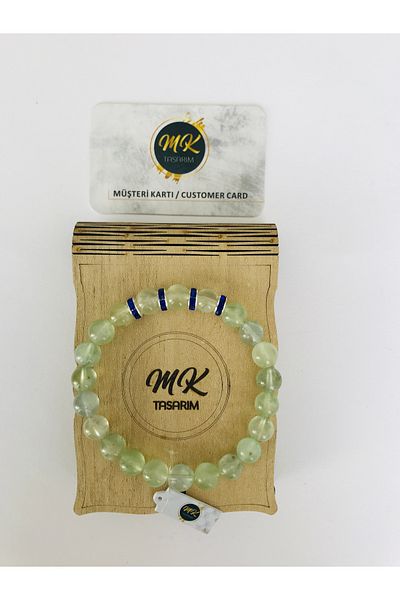 MK tasarım Mkt40001 Model Real Prehnite Stone