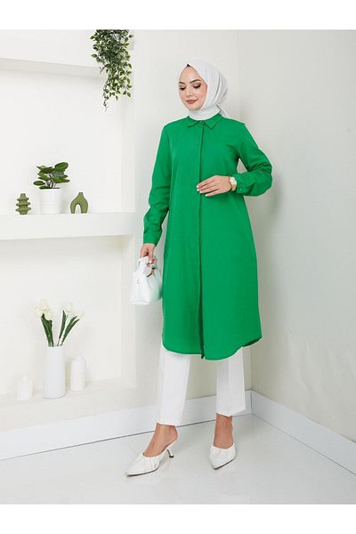 Kirazgym Long Shirt Tunic in Poplin Fabric