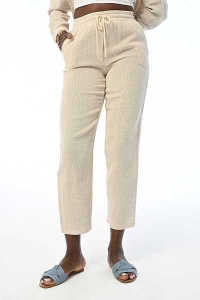 Orfeo Negro Women's Comfortable Cotton Trousers - Elastic Waist Fit