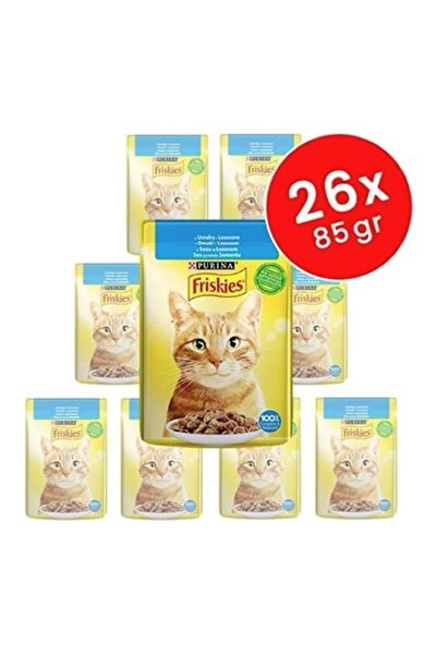Friskies Somonlu Soslu Yaş Kedi Maması 85 gr X26