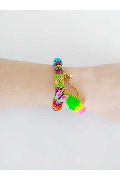 Troya Aksesuar Tasseled Miyuki Bohemian Bracelet
