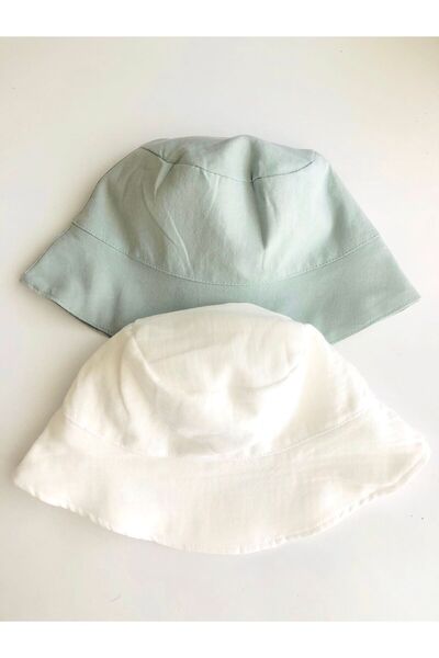 afralya home Striped Muslin Bucket Hat/Muslin Hat