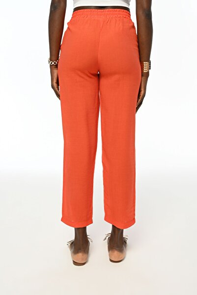 Orfeo Negro Women's - Straight Cut and Comfortable Fit Elastic Waist Pants