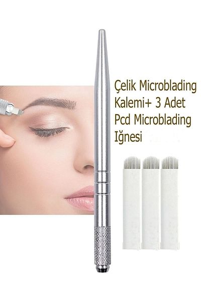 MRS NEF Kozmetik 3 أقلام Microblading - إبرة U وتطبيق المكياج الدائم معًا