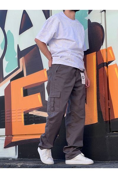 ElitWear Ανδρικό παντελόνι Gabardine Baggy - Cargo Pocket