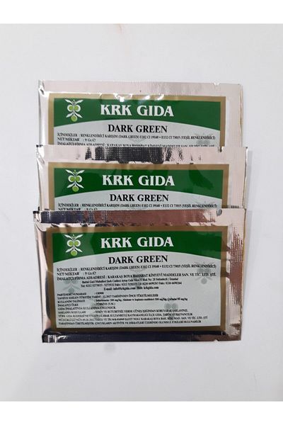 Krk Gıda Krk Green Food Color 3 Pieces X 9 Gr.