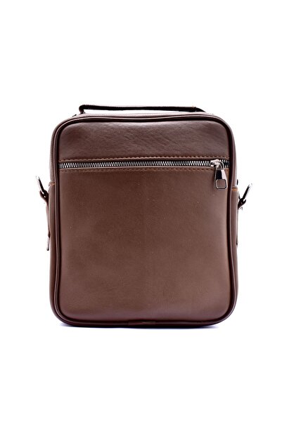 CüzCan Men's Hand and Shoulder Bag - Brown, Genuine Leather