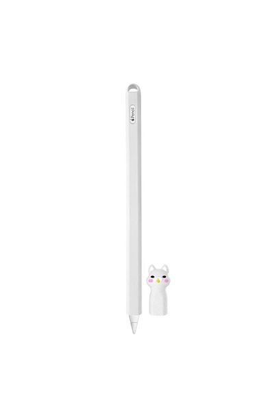 34center Pencil 2. Generation Compatible Protective Silicone Case Anti-Slip with Cute Cat Figure (Not Product Pen)