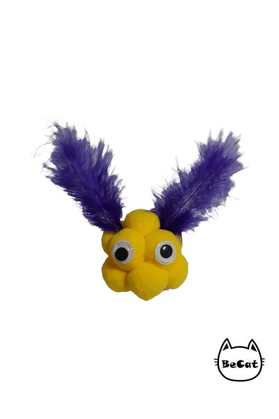 Be Cat Furry Cat Play Ball with Pompom and Toy