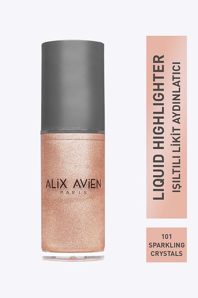 Alix Avien Pink Glow Liquid Illuminator - Liquid Highlighter 101 for Face & Body - 30 ml