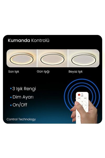 CATLUZ Chandelier - Ø40cm Remote Controlled, 3 Light Color Dimmable LED Ceiling Lamp, Modern Lighting