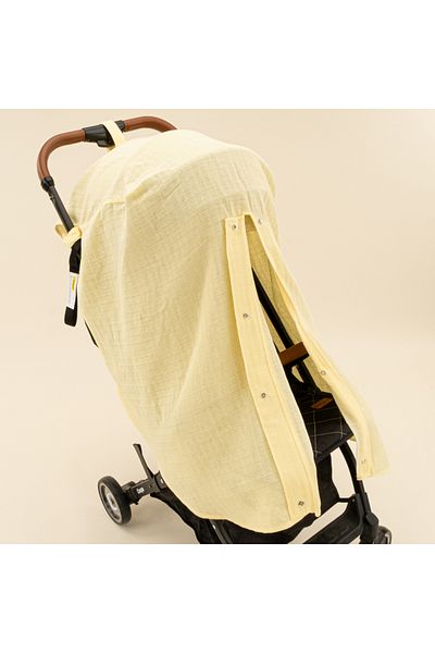 Yunikobaby Yellow Muslin Muslin Stroller Cover
