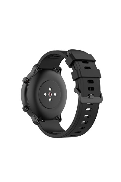 PSGT Huawei Watch 18 mm  GT4 41mm Uyumlu Kordon Noktalı Desenli Hardal Siliko...