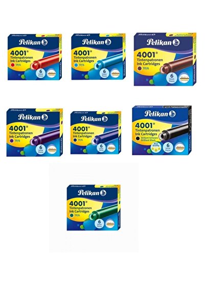 Pelikan DOLMA KALEM KARTUŞU 7 FARKLI RENK ( 7 PAKET )