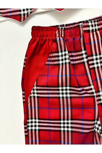 cacobutik 3-Piece Baby Boy Plaid Pocket Set
