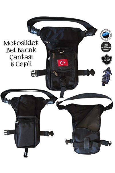 SEVBAGS MOTOSİKLET BEL BACAK ÇANTASI 6 GÖZLÜ