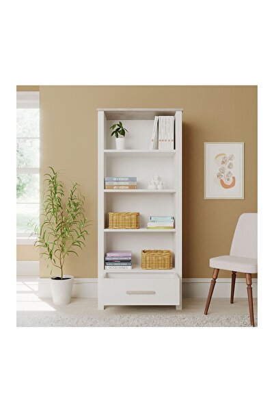 ASUDE luna modern kitaplık beyaz/cordoba