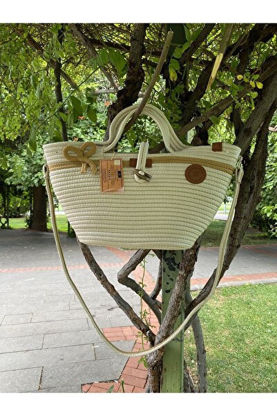 ModaCardin Пляжна сумка та сумка через плече - сумка ручної роботи з джутового плетіння