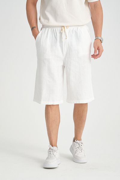 Redline Pantaloni scurți moale pentru bărbați, 100% bumbac, cu croiala confortabilă Capri