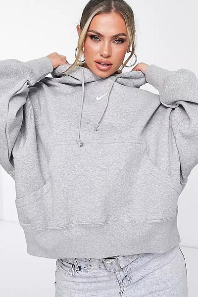 Nike Phoenix Fleece Women's Gray Oversize Sweatshirt