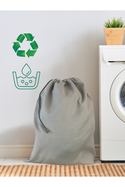 Fancyagnes Çok Amaçlı Büzgülü Çamaşır Oyuncak Kirli Saklama Torbası - Duck Keten Yeniden Kullanılabilir