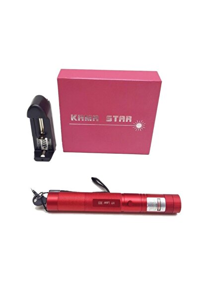 Lazer Green Laser Pointer Şarjlı Güçlü Yeşil Metal Kasa