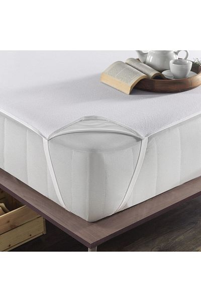 Denizli Alez Cotton Surface 4 Corner Elastic Liquid Proof Mattress Protector Mattresses