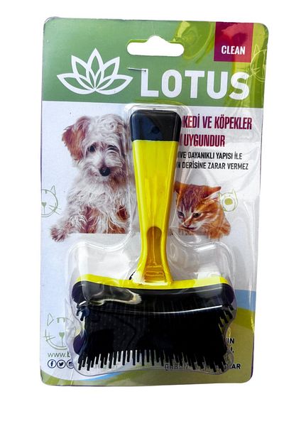 Kent Pazarı Automatic Pet Brush with Yellow Colored Keys - Cat Dog Comb, Hair Collector