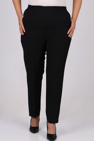 Butik Ayseba Plus Size Elastic Fabric Trousers