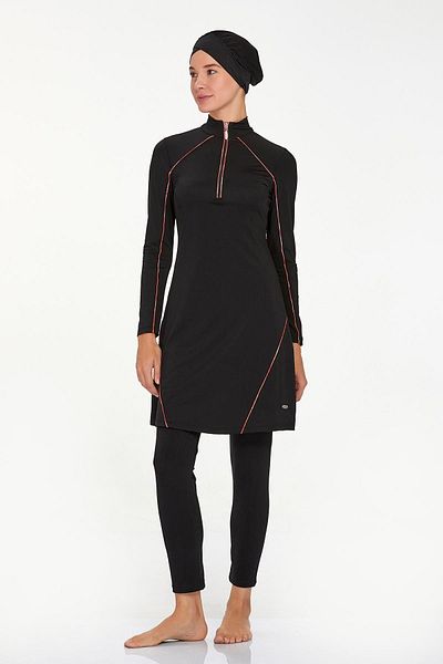 Remsa Mayo Mıranda 4543 - Πλήρως καλυμμένο Lycra Black Hijab μαγιό
