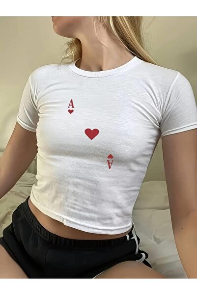 Toum Купа з принтом «Ас» Кроп-топ - Пояс