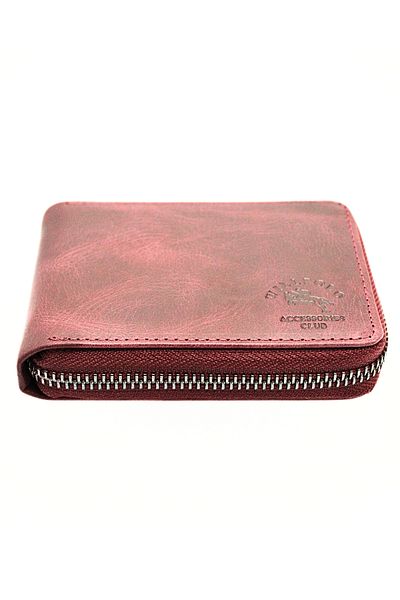 willpolo Unisex Genuine Leather Zippered Wallet