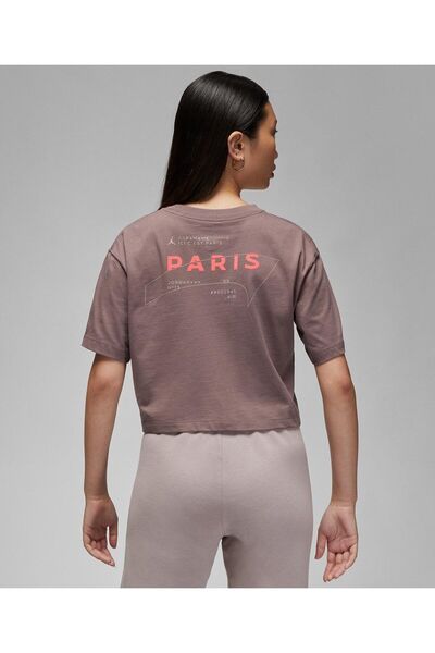 Nike Jordan W J Psg Boxy Gfx Tee Kahverengi Kadın T-shirt DN3333-291