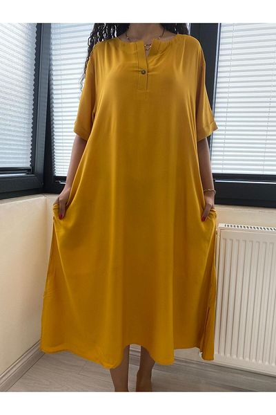 HANIMCA GİYİM 100% Viscose Women's Summer Dress