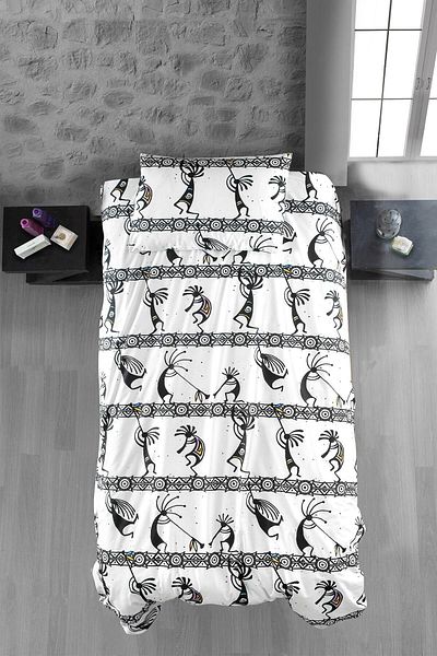 Home&Bath Basic Single Duvet Cover Set - Kokopelli