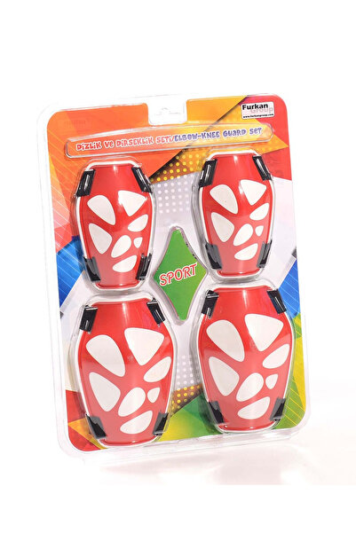 Furkan Toys Çocuklar İçin Koruyucu Dizlik Ve Dirseklik Seti Kırmızı / FR55177