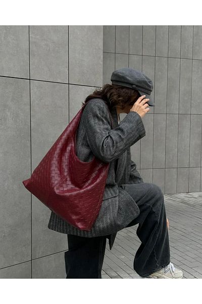 Lucit bag Geantă de umăr tricotată pentru femei