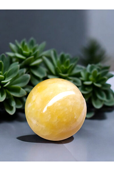 DOĞAL TAŞ CENNETİ KALSİT DOĞAL TAŞ KÜRE (50 MM)(165-175 GRAM ARASINDA)(SERTİF...