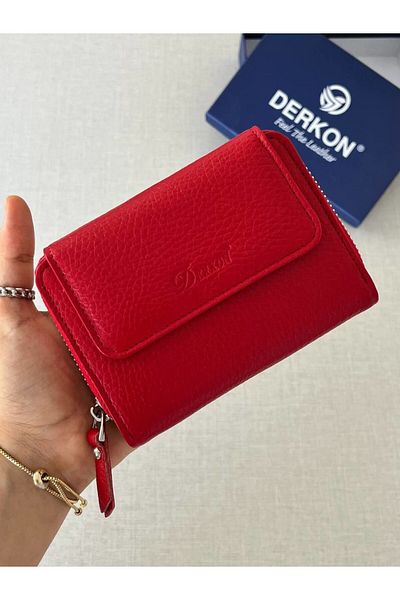 DERKON Red nova Genuine Leather Women's Wallet