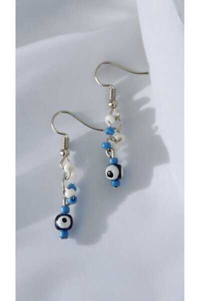 nasclaycollection Evil Eye Beaded Dangle Gift Earrings