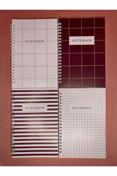 Smile Notes 40 Sheets Spiral School Notebook - 13,5x20 Cm, Set of 4