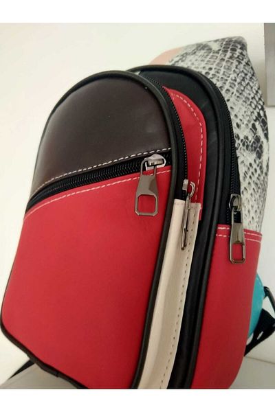 eliteshop Elite Nova Shopping Genuine Leather Multi-Compartment Bady Bag Unisex