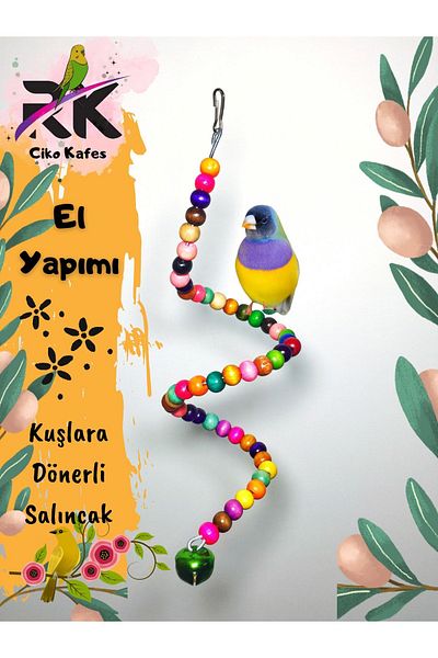 Ciko Kafes Beaded Rotating Bird Swing