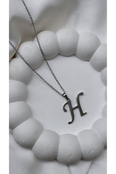 Accessories Silver Colored Steel Letter Necklace