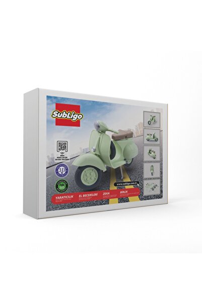subligo Vespa Motor Model Oyuncak Su Yeşili
