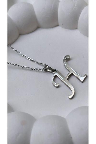 Accessories Silver Colored Steel Letter Necklace