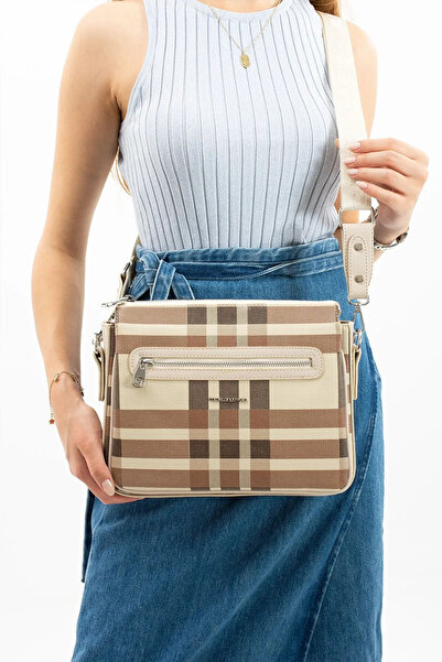 Just Polo Kadın Ekose El ve Omuz Çantası 6011MH